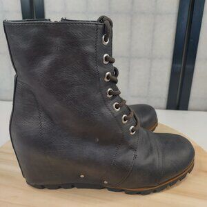 Union Bay Sassy-U Ankle Dark Gray Greenish Ankle Wedge Boots Women US 10